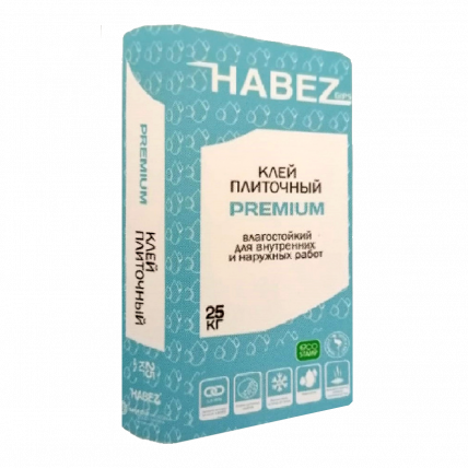 Клей плиточный влагостойкий Habez-Gips "Премиум", 25 кг, Россия