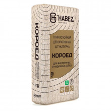 Штукатурка декоративная Habez-Gips "КОРОЕД", 2,5 мм, 25 кг, серая, Россия