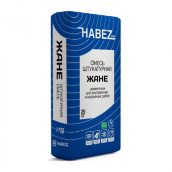 Штукатурка цементная Habez-Gips "Жане", 25 кг, серая, Россия