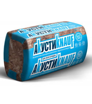 Утеплитель АкустиКНАУФ 100х610х1230мм 32шт 6м2 0,6м3 KNAUF INSULATION плита