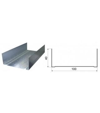 Профиль перегородочный 100х40 (0,6) для гипсокартона 3 м