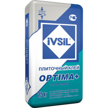 Экономичный плиточный клей IVSIL Optima+