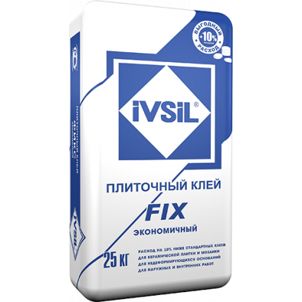 Экономичный плиточный клей ГОСТ Р 56387 класс С1 Fix